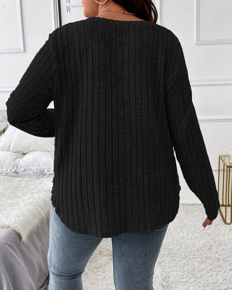Effen kleur blouses met lange mouwen in de kleur Grijs voor dames in stijl ideaal voor de herfst.