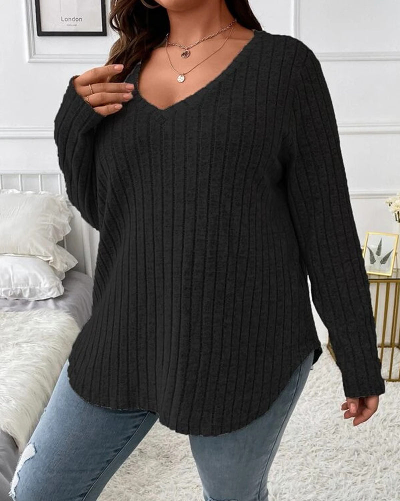 Effen kleur blouses met lange mouwen in de kleur Grijs voor dames in stijl ideaal voor de herfst.
