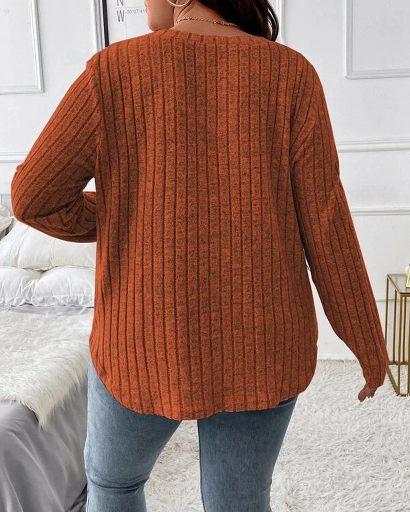Effen kleur blouses met lange mouwen in de kleur Grijs voor dames in stijl ideaal voor de herfst.
