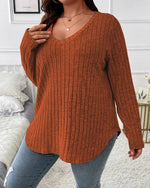 Effen kleur blouses met lange mouwen in de kleur Grijs voor dames in stijl ideaal voor de herfst.