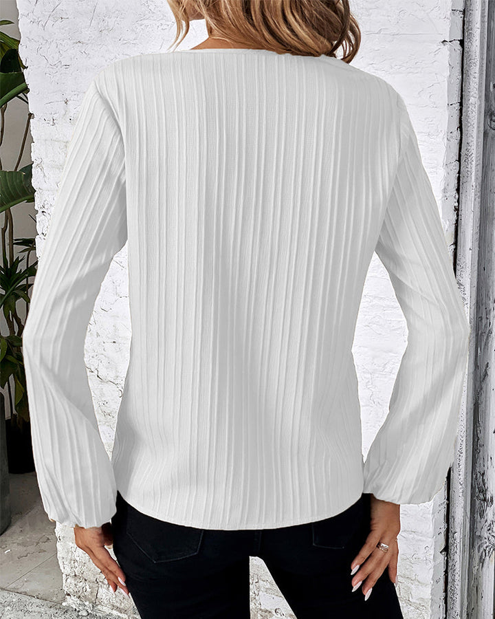 Elegante top met lange mouwen in de kleur Goud voor dames in stijl ideaal voor de herfst.